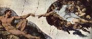 unknow artist Adams creation of Michelangelo USA oil painting reproduction